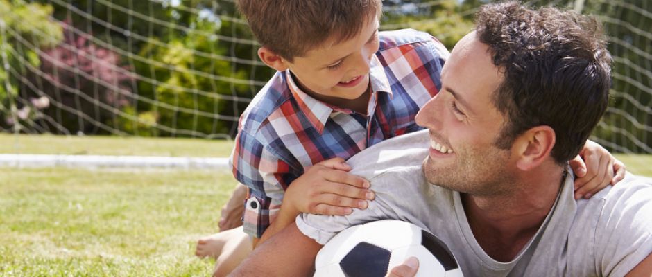 Zajęcia sportowe dla ojców z synami.