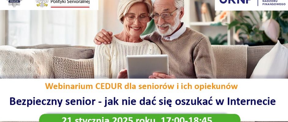 Webinarium dla seniorów i ich opiekunów „Bezpieczny senior...