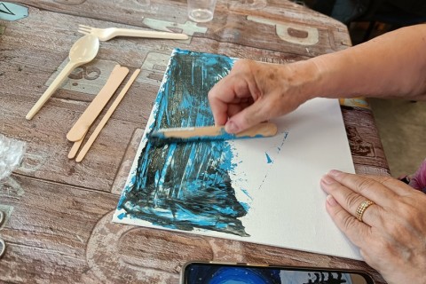 Warsztaty malarstwa dla seniorów - obrazy strukturalne