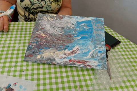 Warsztaty malarstwa dla seniorów - obrazy strukturalne