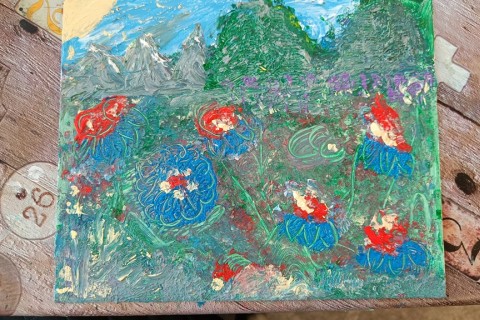 Warsztaty malarstwa dla seniorów - obrazy strukturalne