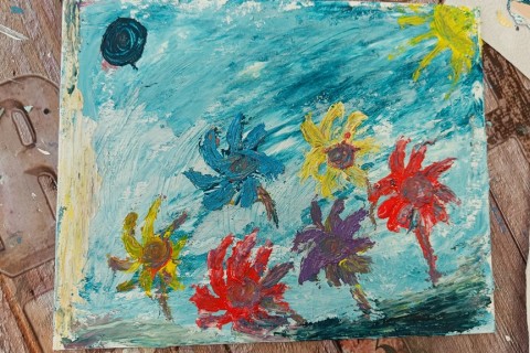 Warsztaty malarstwa dla seniorów - obrazy strukturalne