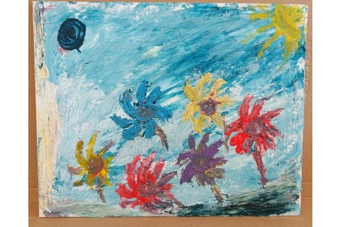 Warsztaty malarstwa dla seniorów - obrazy strukturalne