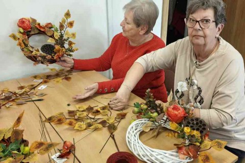 Warsztaty dla seniorów - Jesienne wianki