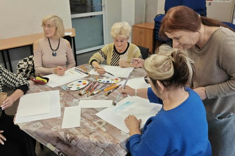 Warsztaty malarstwa dla seniorów - akrylowy pejzaż