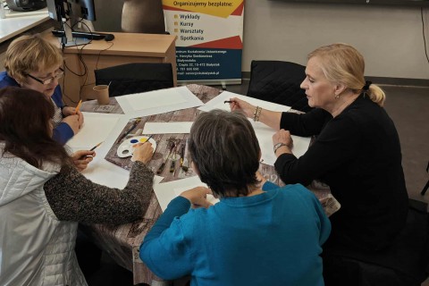 Warsztaty malarstwa dla seniorów - akrylowy pejzaż