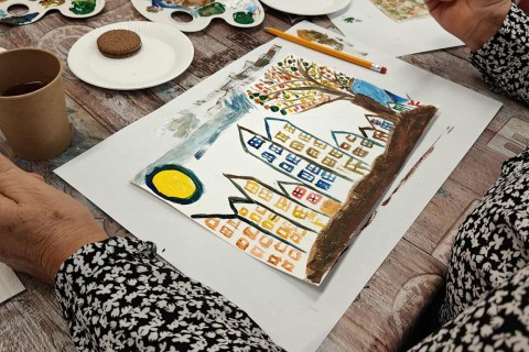 Warsztaty malarstwa dla seniorów - akrylowy pejzaż