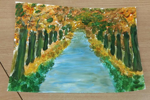 Warsztaty malarstwa dla seniorów - akrylowy pejzaż