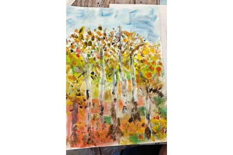 Warsztaty malarstwa dla seniorów - akrylowy pejzaż