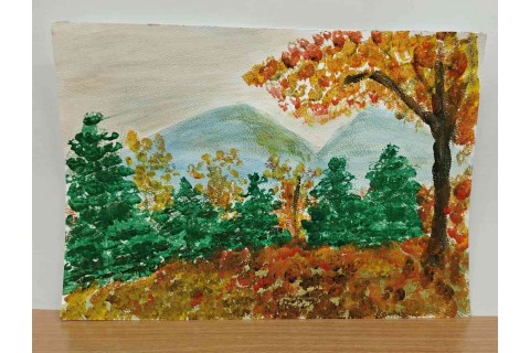 Warsztaty malarstwa dla seniorów - akrylowy pejzaż