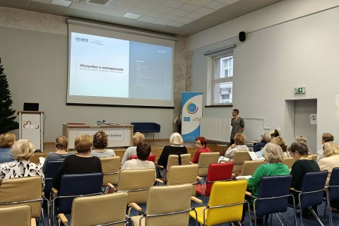 Cykl szkoleń w ramach projektu „Kierunek: zatrzymać osteoporozę”