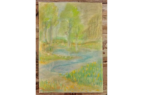 Warsztaty malarstwa dla seniorów - pejzaż rysowany pastelami