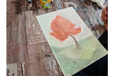 Warsztaty malarstwa dla seniorów - pejzaż rysowany pastelami