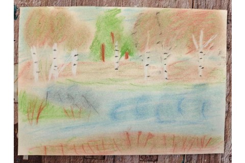 Warsztaty malarstwa dla seniorów - pejzaż rysowany pastelami