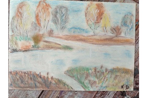 Warsztaty malarstwa dla seniorów - pejzaż rysowany pastelami