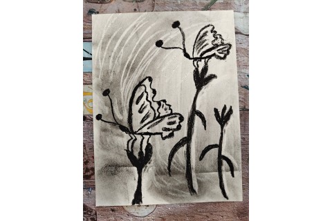 Warsztaty malarstwa dla seniorów - rysunek węglem