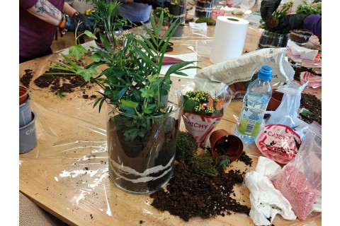 Warsztaty florystyczne dla seniorów - Las w szkle