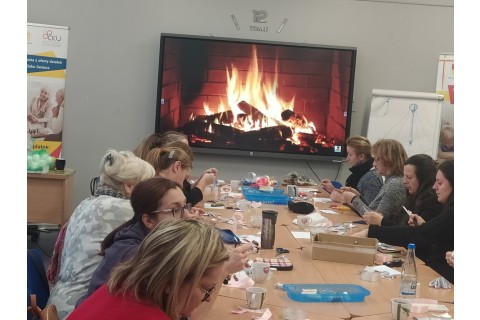 Warsztaty kreatywne  dla dorosłych - ozdoby świąteczne ze wstążki