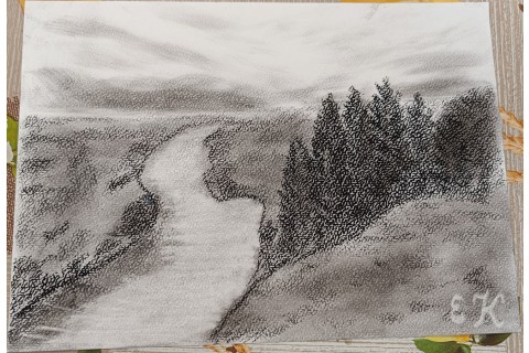 Warsztaty rysowania węglem dla seniorów