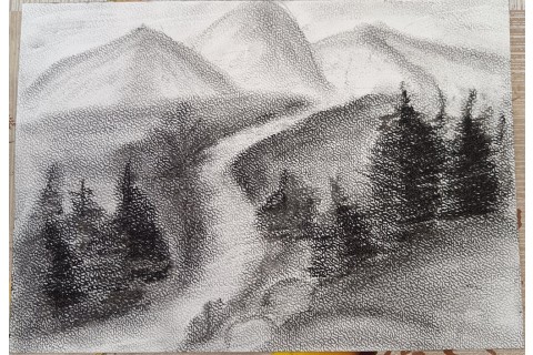 Warsztaty rysowania węglem dla seniorów