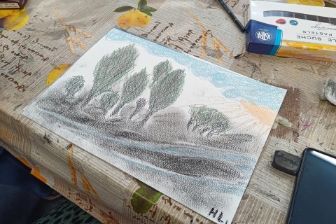 Warsztaty rysowania węglem dla seniorów