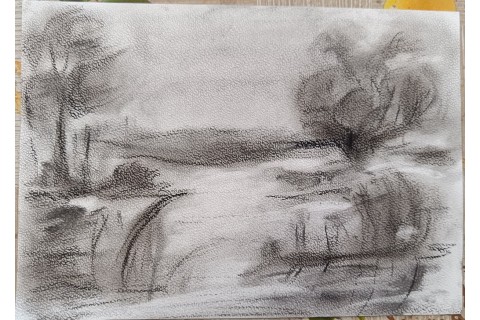 Warsztaty rysowania węglem dla seniorów