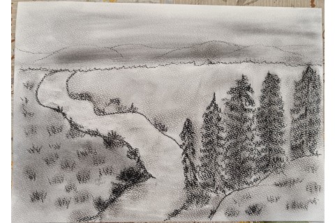 Warsztaty rysowania węglem dla seniorów