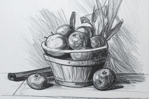 Warsztaty malarstwa dla seniorów - rysunek węglem